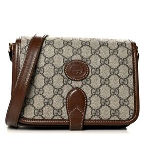 NIB Authentic Gucci Supreme GG flap Crossbody mini